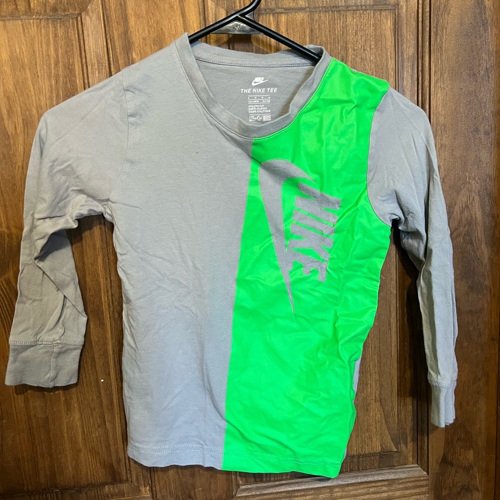 Grey and green NIKE long sleeve